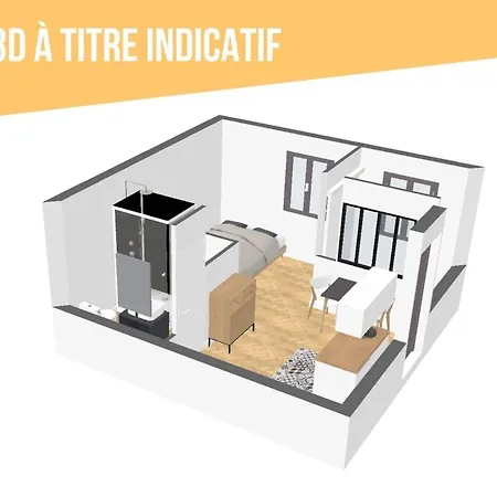 Grand Avec Espace De Travail Appartement *